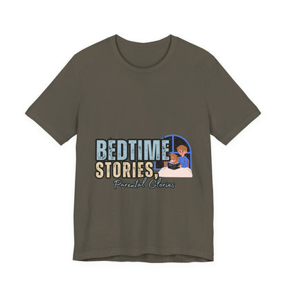 Bedtime Stories Unisex Tee, Cozy Sleep Shirt, Gift for Parents, Family Storytime T-shirt, Book Lovers Apparel