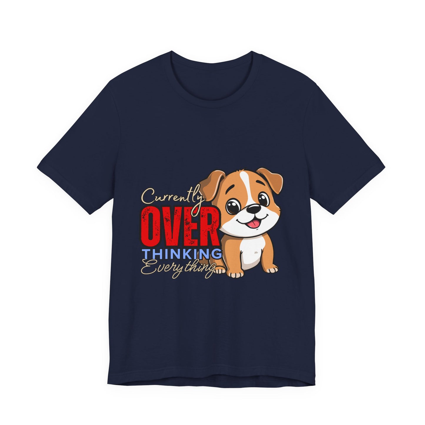 Cute Dog Thinking Unisex Tee, Perfect Gift for Dog Lovers, Funny Animal Shirt, Casual Wear, Pet Appreciation