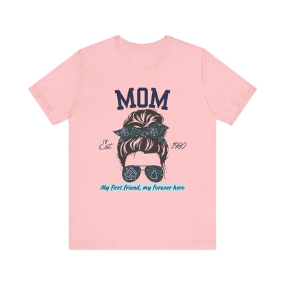 Mom Life Unisex Tee - Est. 1980, Gift for New Moms, Birthday Gift, Casual Wear, Mother's Day Shirt, Trendy Graphic T-Shirt