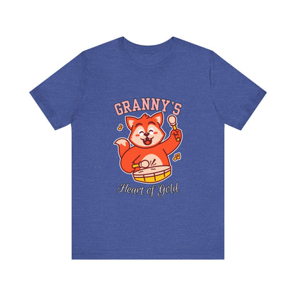Granny's Heart of Gold Tee, Cute Graphic T-Shirt, Gift for Grandma, Casual Wear, Family Celebration Shirt