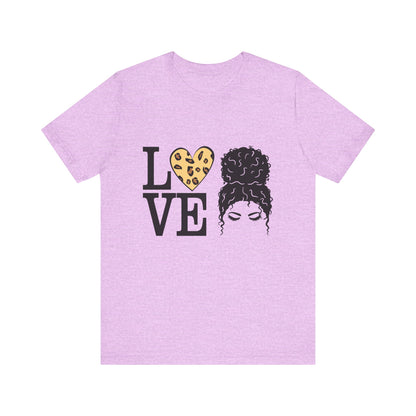 Love Print Girl Tee, Cute Gift for Dates, Casual Everyday Wear, Valentine's Day Top, Unique Fashion Statement for Ladies