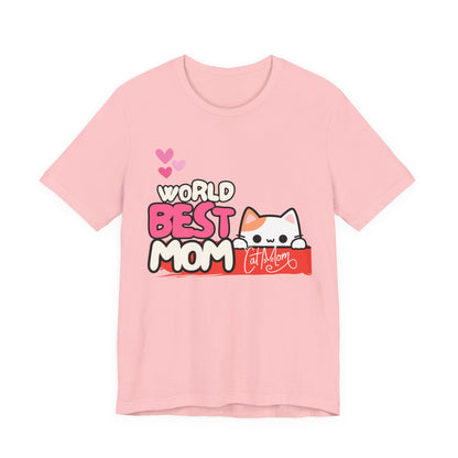 Best Mom Cat Tee, Funny Cat Mother’s Day Gift, Cute Family Shirt, Unisex Pet Lover Tee, Gifts for Cat Moms, Birthday Apparel