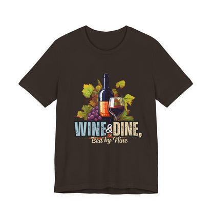 Wine & Dine Short Sleeve Tee | Perfect for Food Lovers, Wine Enthusiasts, Casual Gatherings, Gifts, Unisex Apparel