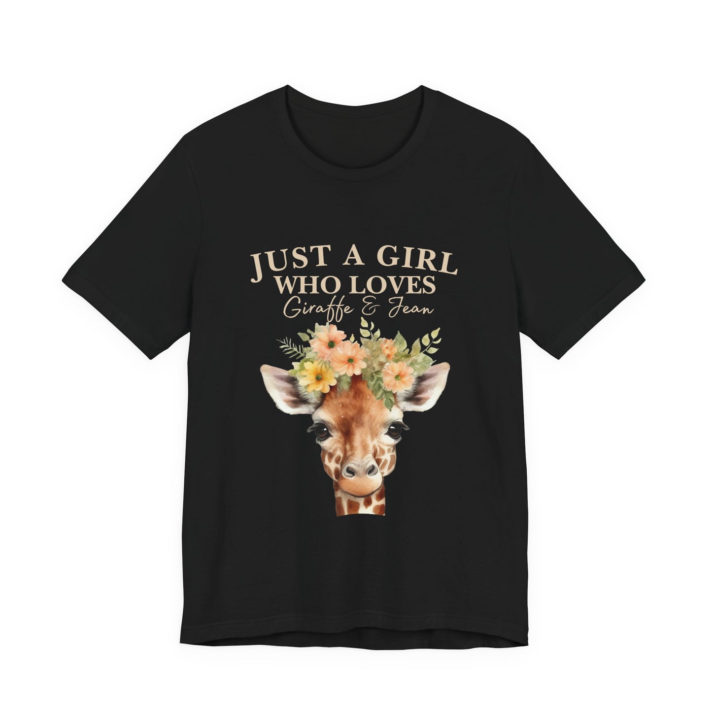Just a Girl Who Loves Giraffes Tee, Cute Animal Lover Gift, Summer Casual Fashion, Birthday Tee, Nature Enthusiast Shirt
