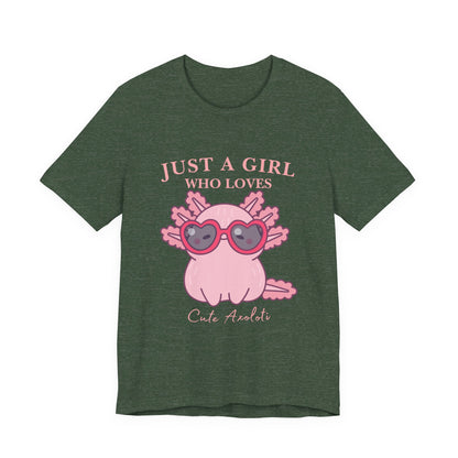 Cute Axolotl Tee for Girls, Just a Girl Who Loves, Unisex Jersey T-Shirt, Animal Lover Gift, Casual Summer Shirt, Adorable Graphic [...]