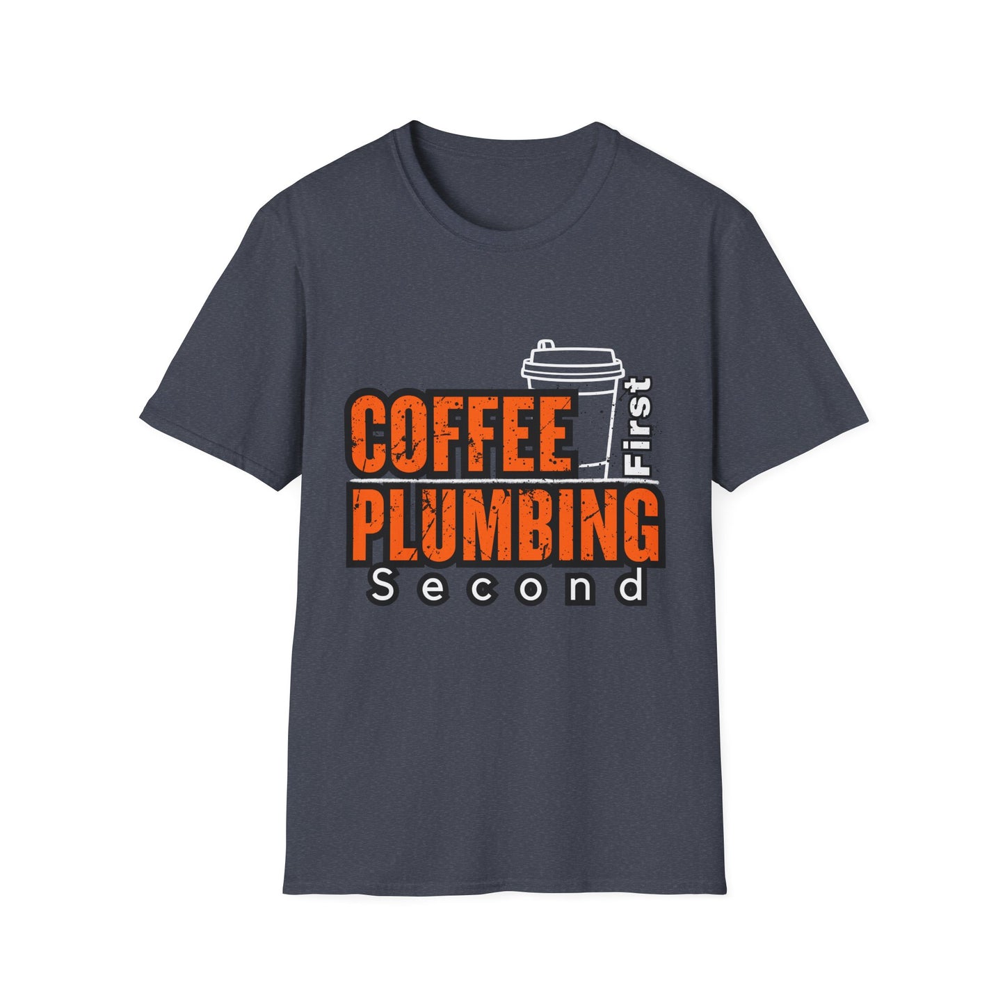 Coffee Plumbing Unisex Softstyle T-Shirt, Funny Coffee Lover Gift, DIY Plumbing Humor Tee, Casual Wear, Everyday Comfort
