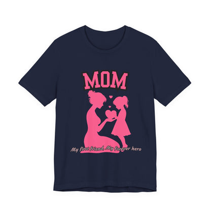 Mom and Daughter Love Tee | Unisex Jersey T-shirt for Mother's Day, Birthday Gift, Family Outing, Casual Wear, Heartwarming Gift