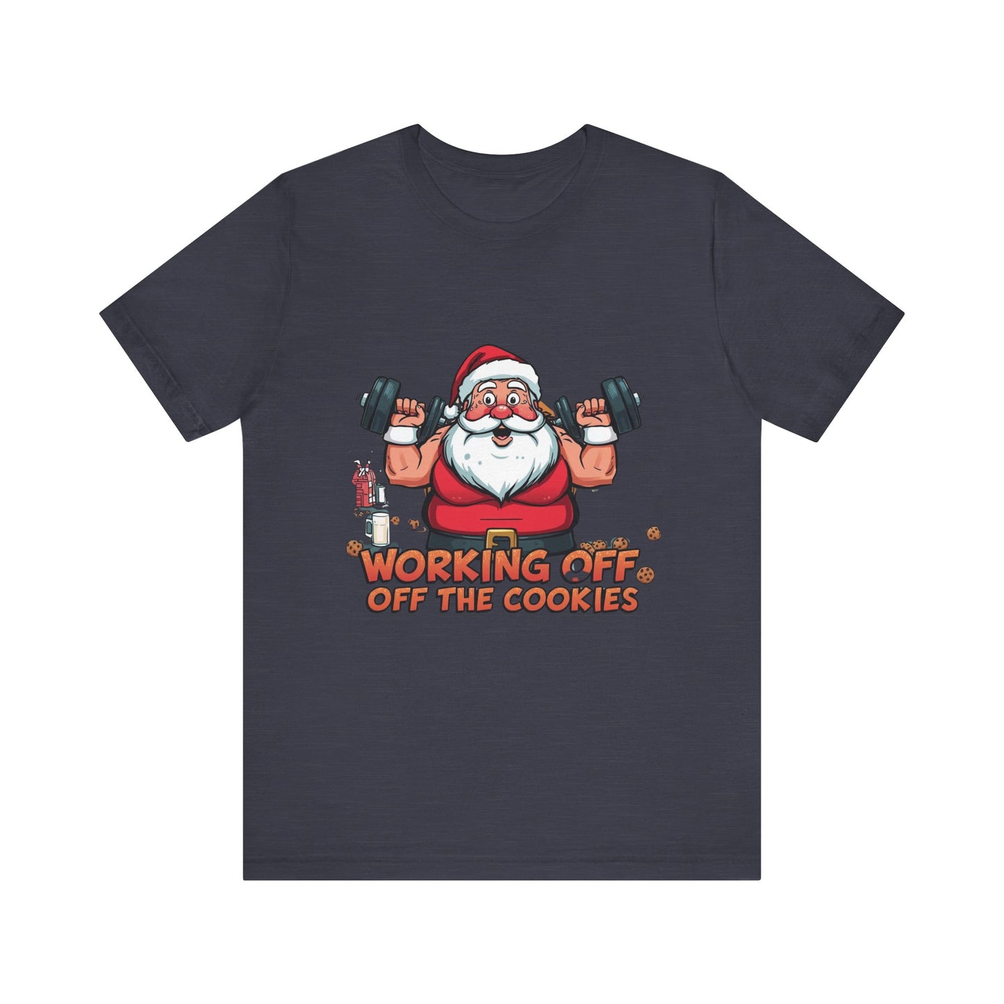 Unisex Tee Santa Funny Cookies Design T-Shirt