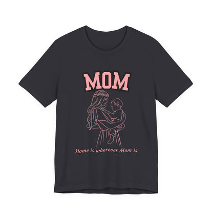 Mom Love Unisex Jersey Tee, Cute Gift for Mom, Mother’s Day Shirt, Casual Family Tee, Soft Cotton Top