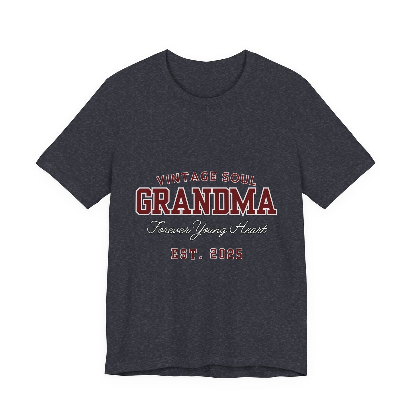 Vintage Soul Grandma Tee - Forever Young Heart, Birthday Gift, Family Reunion, Mothers Day Gift, Cute Grandma Shirt
