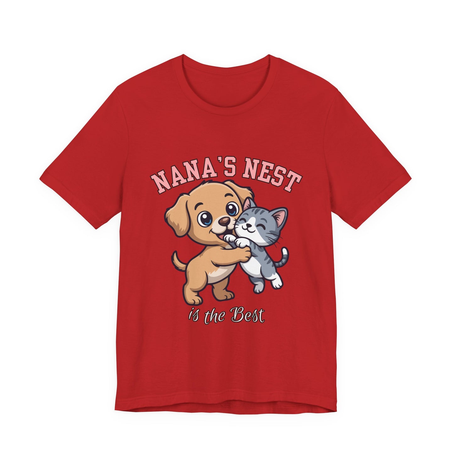 Nana's Nest Pets Unisex Tee, Cute Pet Lover T-Shirt, Gift for Dog and Cat Lovers, Family Reunion Shirt, Birthday Gift Idea