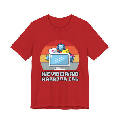 Playful Keyboard Warrior Tee, Gamer Shirt, Geek Fashion, Cute Coding Gift, Unisex Casual Tee, Retro Gaming Apparel