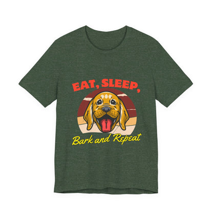 Dog Lover's Eat, Sleep, Bark Tee | Funny Pet T-Shirt, Gift for Dog Owners, Cute Canine Apparel, Dog Mom Shirt, Animal Lover Tops