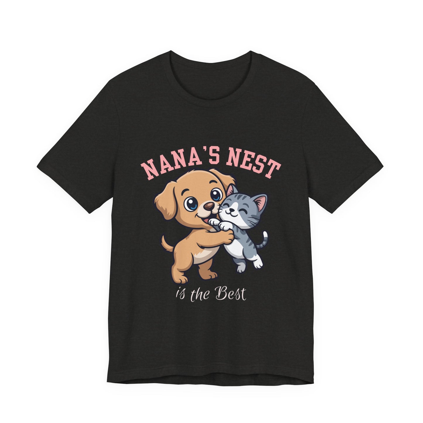 Nana's Nest Pets Unisex Tee, Cute Pet Lover T-Shirt, Gift for Dog and Cat Lovers, Family Reunion Shirt, Birthday Gift Idea