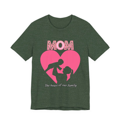 Mom Heart Unisex Tee | Gift for Mom, Mother's Day Shirt, Family Love T-Shirt, Heartwarming Apparel, Cute Mom Gift