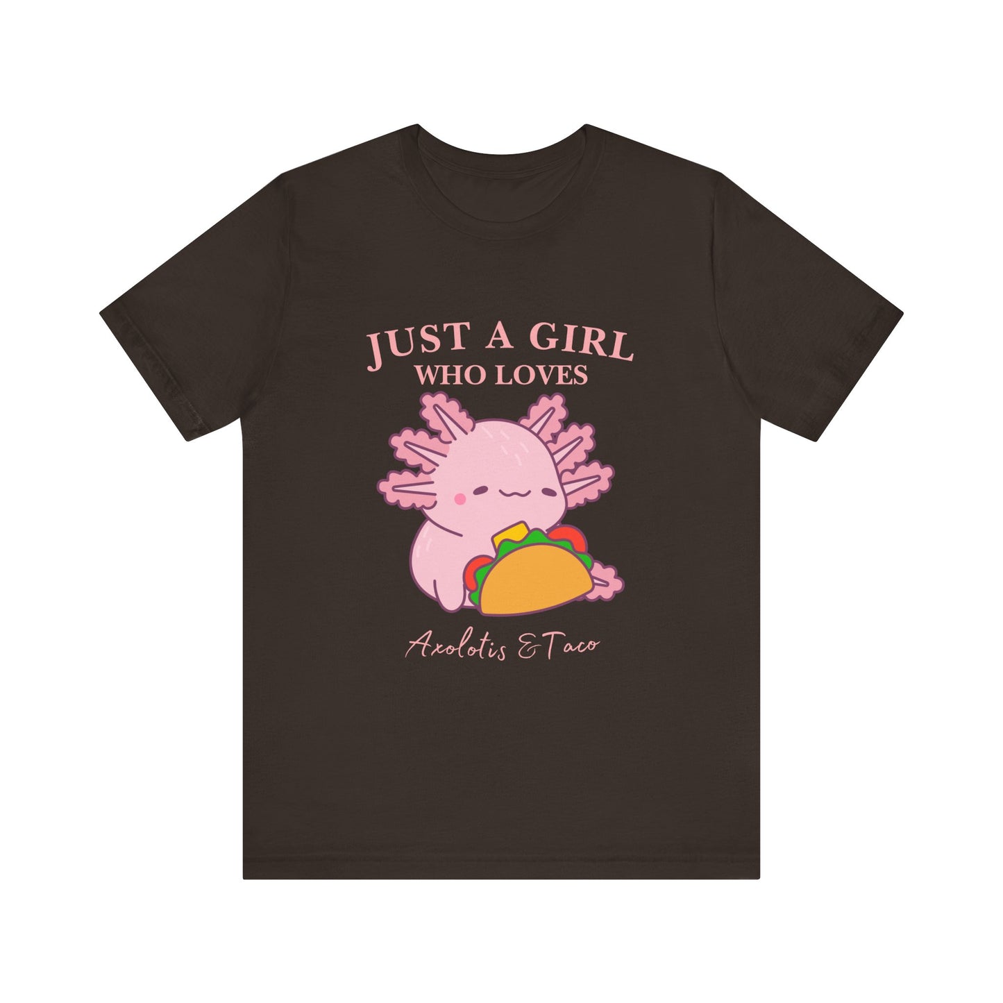 Cute Taco-Loving Axolotl Tee, Fun Graphic T-Shirt, Gift for Taco Lovers, Unisex Apparel, Cartoon Lover's Top
