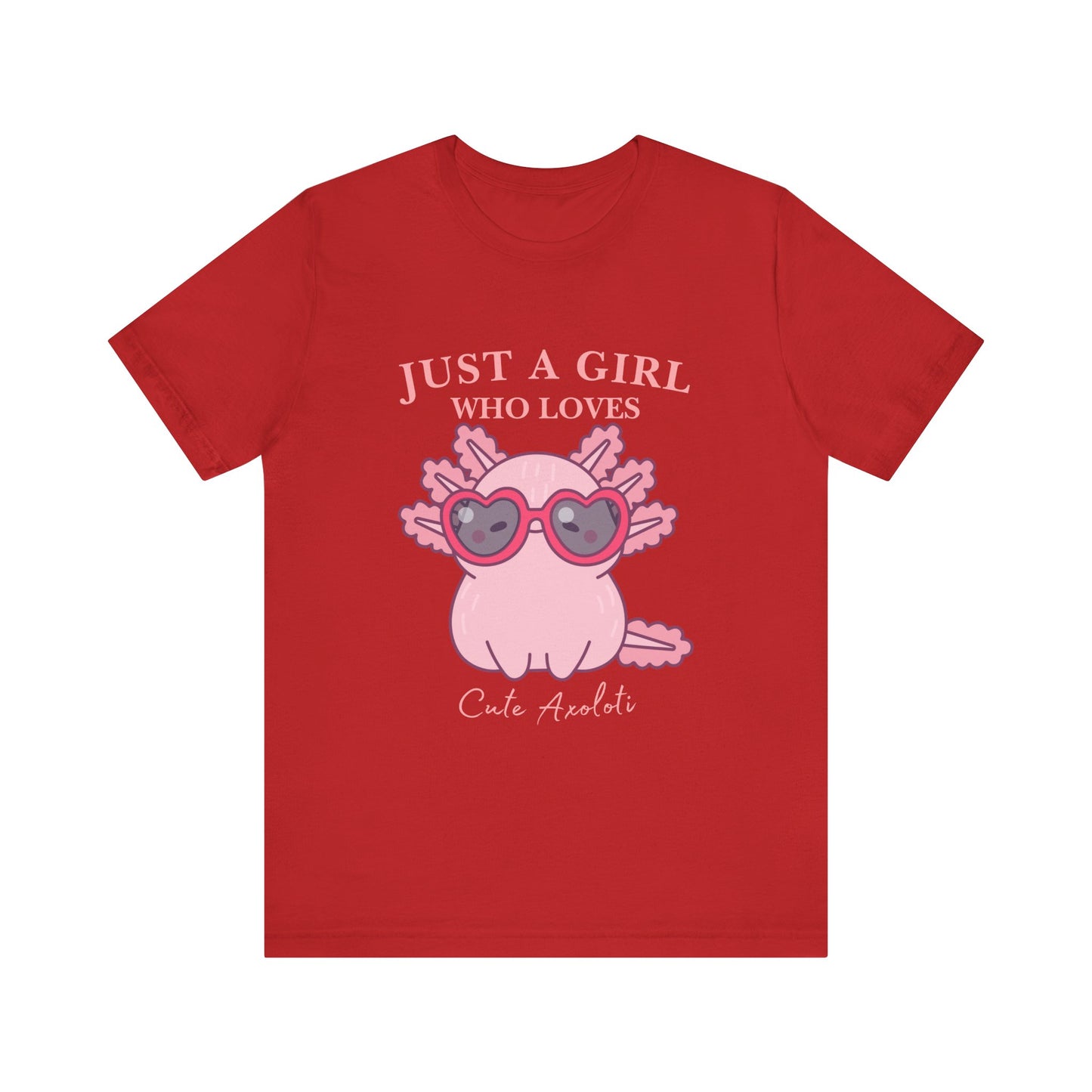 Cute Axolotl Tee for Girls, Just a Girl Who Loves, Unisex Jersey T-Shirt, Animal Lover Gift, Casual Summer Shirt, Adorable Graphic [...]