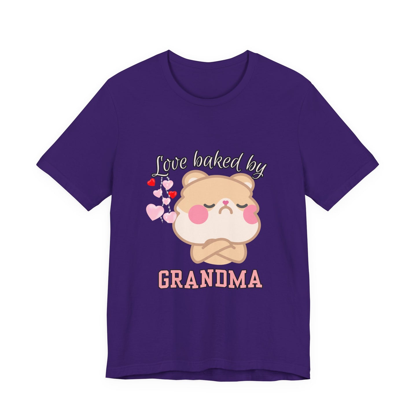 Love Baked by Grandma Tee - Cute Gift for Grandkids, Grandma Shirt, Family Reunion, Birthday Gift, Casual Wear