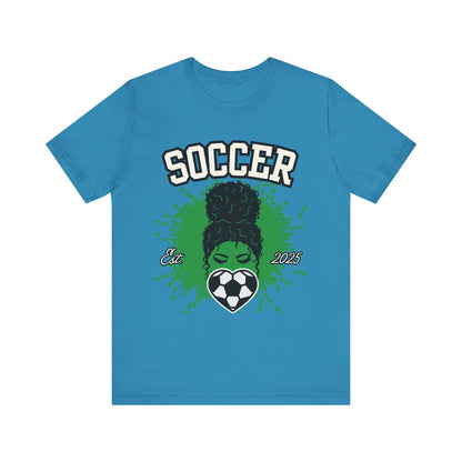 Soccer Queen Graphic Tee, Perfect for Game Day, Sports Lover Gift, Unisex Short Sleeve Tee, Soccer Mom Shirt, Athlete Apparel