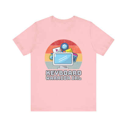Playful Keyboard Warrior Tee, Gamer Shirt, Geek Fashion, Cute Coding Gift, Unisex Casual Tee, Retro Gaming Apparel