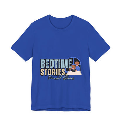 Bedtime Stories Unisex Tee, Cozy Sleep Shirt, Gift for Parents, Family Storytime T-shirt, Book Lovers Apparel
