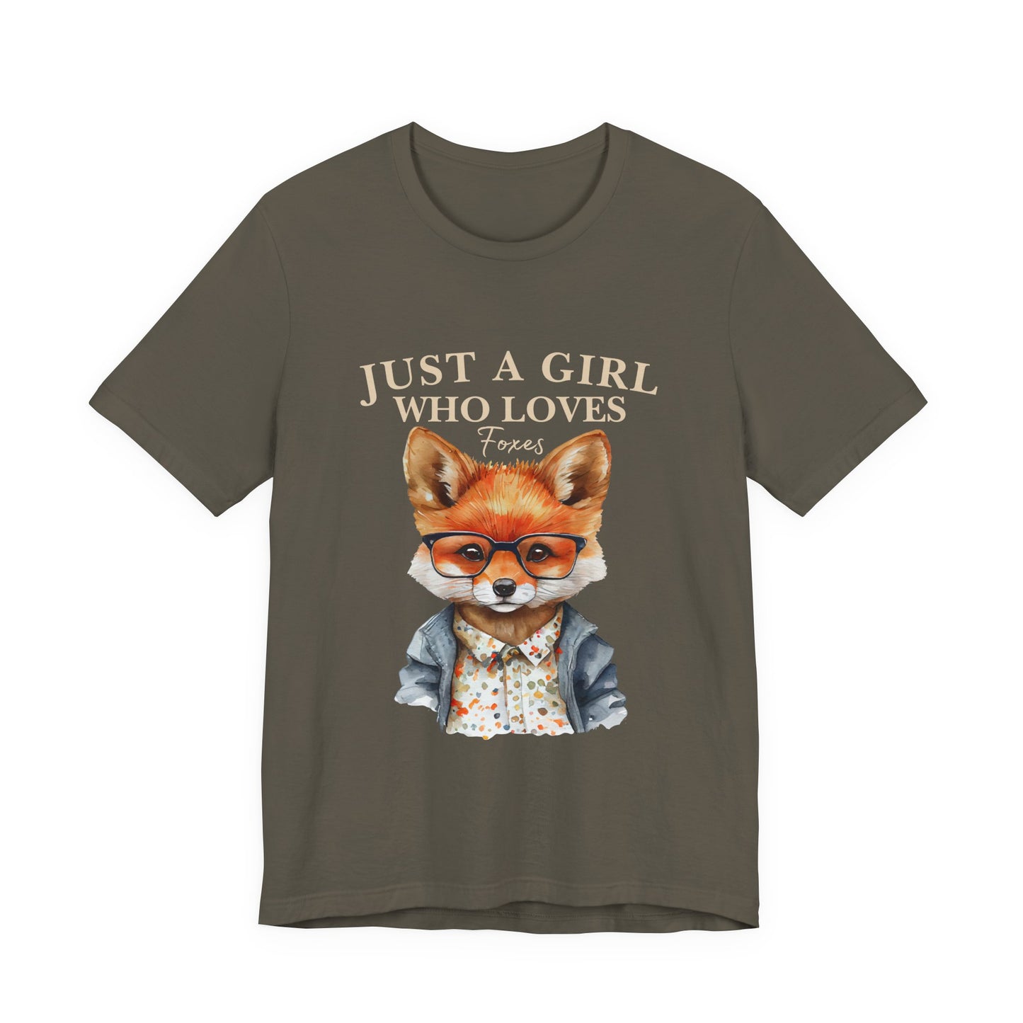 Cute Fox Graphic Tee for Animal Lovers, Fun Gift for Girls, Nature Lover Shirt, Animal Themed Apparel, Perfect for Casual Outings