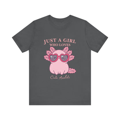 Cute Axolotl Tee for Girls, Just a Girl Who Loves, Unisex Jersey T-Shirt, Animal Lover Gift, Casual Summer Shirt, Adorable Graphic [...]