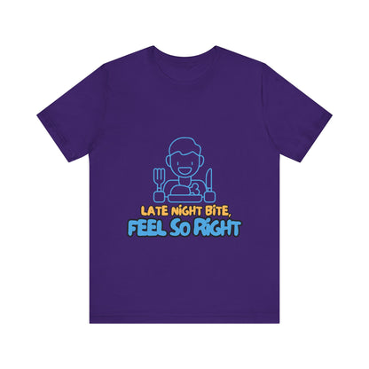 Late Night Bite Unisex Tee, Funny Foodie T-Shirt, Casual Dining Shirt, Gift for Food Lovers, Men’s/Female Tops
