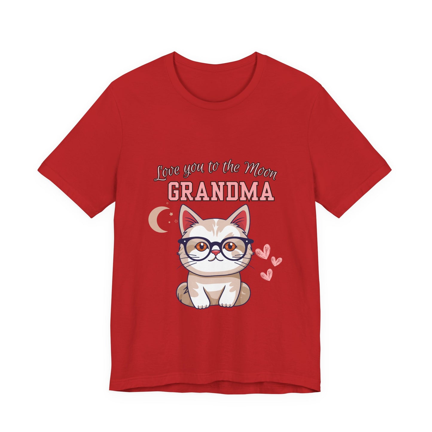 Love You to the Moon Grandma Cat Tee, Cute Cat Shirt, Gift for Grandma, Birthday Tee, Grandparent Gift, Funny Cat T-Shirt