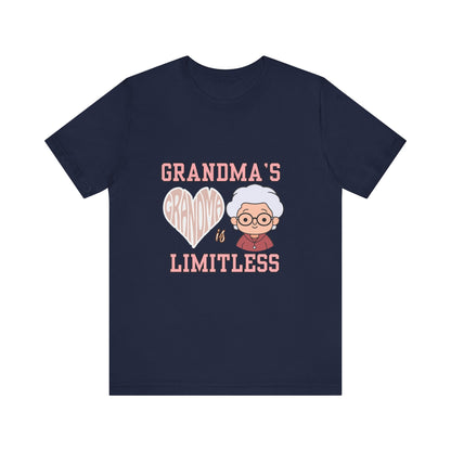 Grandma's Limitless Love Unisex Tee, Cute Grandmother Gift, Family Reunion Shirt, Mother's Day Tee, Comfortable Everyday Wear, [...]