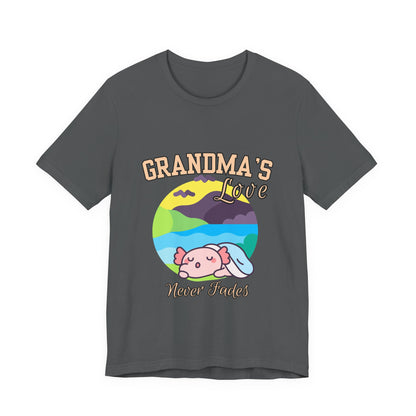 Grandma's Love Unisex Jersey Tee, Cute Gift for Grandma, Birthday Gift, Family Reunion, Comfortable Casual Tee, Heartwarming Apparel
