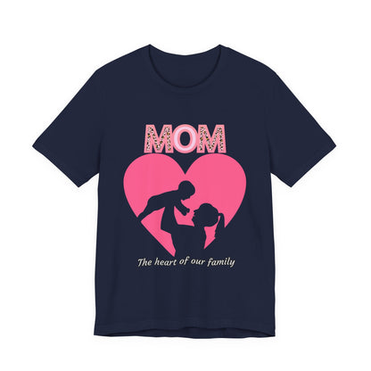Mom Heart Unisex Tee | Gift for Mom, Mother's Day Shirt, Family Love T-Shirt, Heartwarming Apparel, Cute Mom Gift