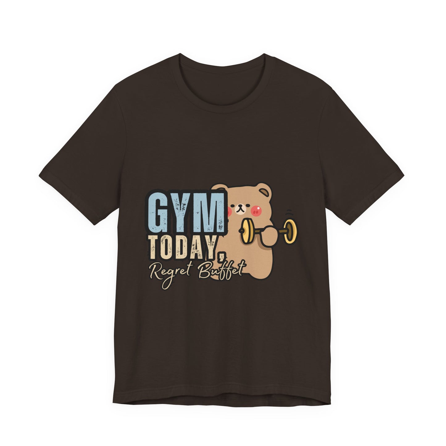 Adorable Gym Bear Unisex Tee - Perfect for Fitness Lovers, Cute Workout Shirt, Gift for Exercise Enthusiasts, Casual Wear, Fun Gym Apparel