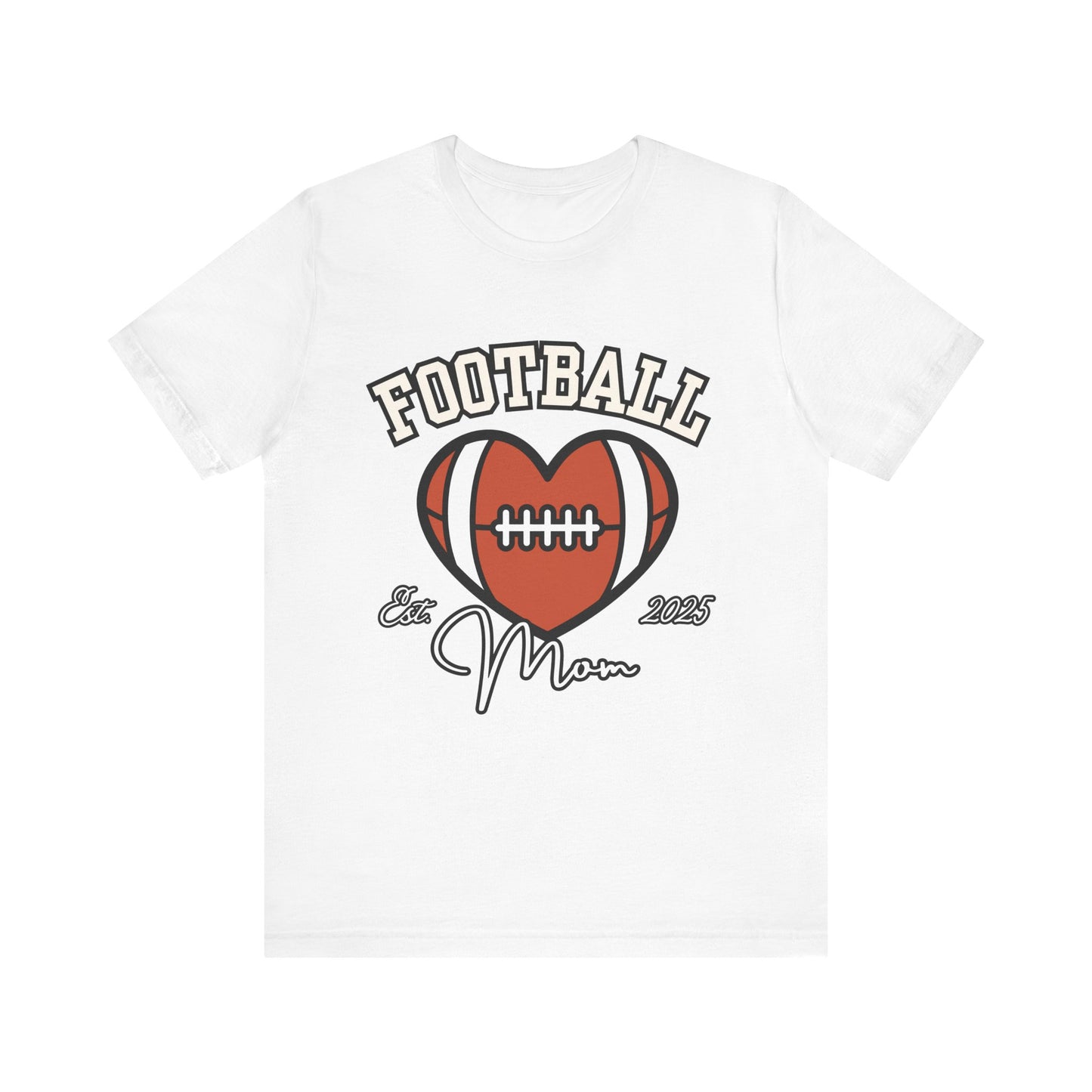 Football Heart Mom Tee, Gift for Sports Moms, Unisex Football Shirt, Casual Daywear, Game Day Outfit, Football Fan Gift