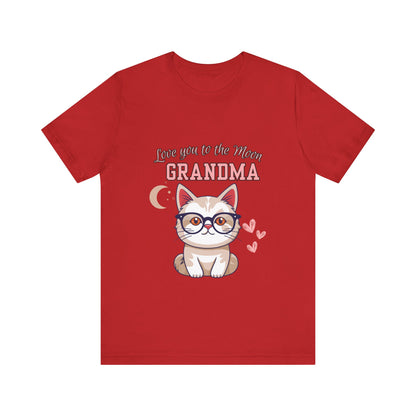 Love You to the Moon Grandma Cat Tee, Cute Cat Shirt, Gift for Grandma, Birthday Tee, Grandparent Gift, Funny Cat T-Shirt