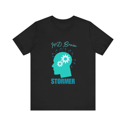 HD Brain Stormer Tee, Funny Unisex T-Shirt, Gift for Tech Lovers, Unique Geeky Apparel, Casual Brainstorming Shirt