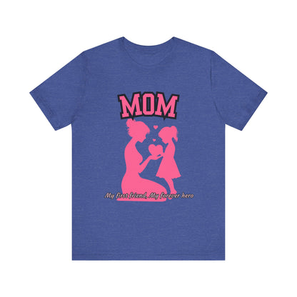 Mom and Daughter Love Tee | Unisex Jersey T-shirt for Mother's Day, Birthday Gift, Family Outing, Casual Wear, Heartwarming Gift