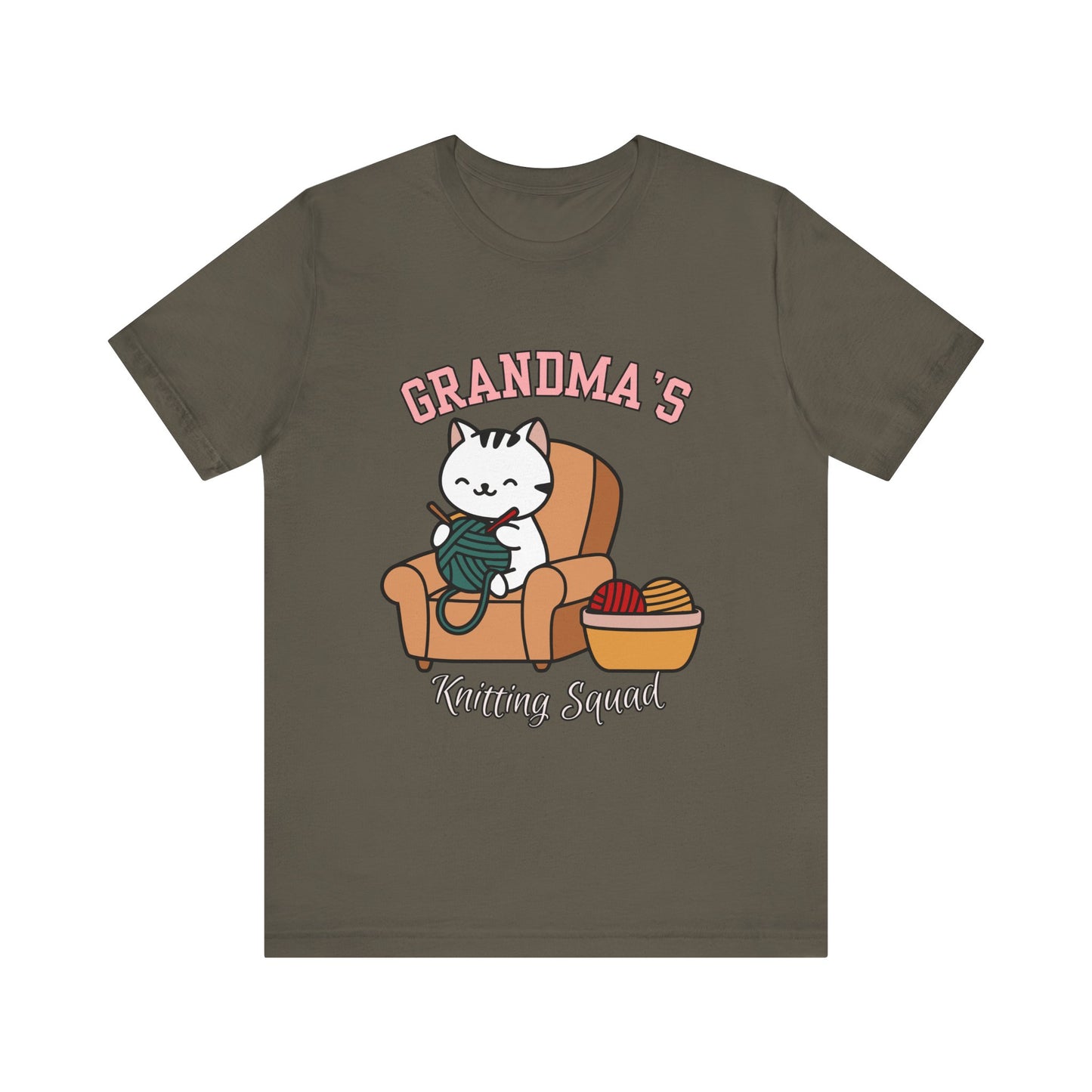 Grandma's Knitting Squad Tee - Comfy T-Shirt for Craft Lovers, Gift for Granny, Yarn Enthusiast, Knitting Club, Cozy Apparel