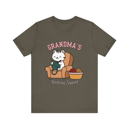 Grandma's Knitting Squad Tee - Comfy T-Shirt for Craft Lovers, Gift for Granny, Yarn Enthusiast, Knitting Club, Cozy Apparel