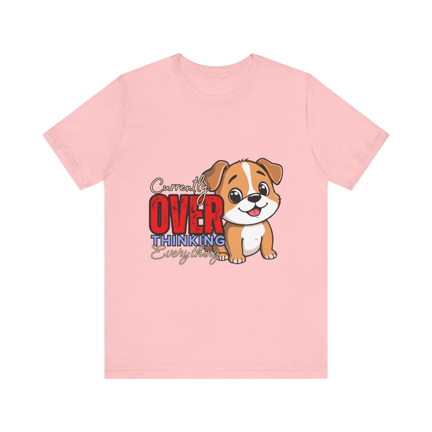 Cute Dog Thinking Unisex Tee, Perfect Gift for Dog Lovers, Funny Animal Shirt, Casual Wear, Pet Appreciation