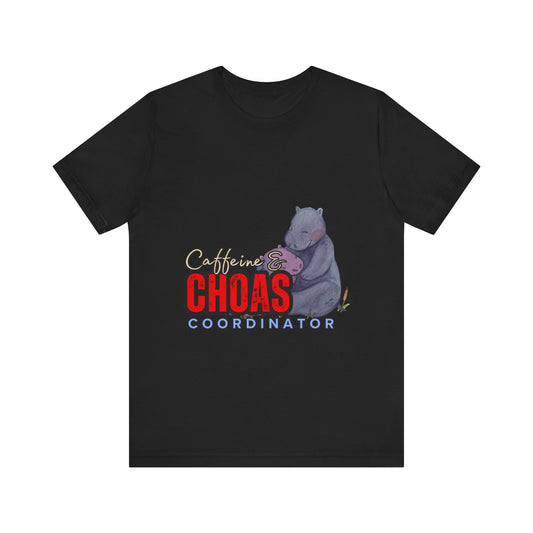 Caffeine Chaos Coordinator Tee, Funny T-Shirt, Casual Wear, Gift for Coffee Lovers, Humor Shirt