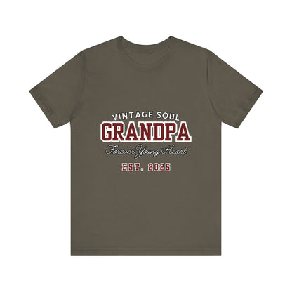 Vintage Soul Grandpa Tee | Perfect Gift for New Grandpas, Father's Day Present, Casual Wear, Family Gatherings, Comfortable Style