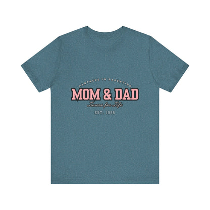 Mom & Dad Unisex Jersey Tee - Perfect for Parenting, Family Gifts, Holidays, Fun, Casual Wear