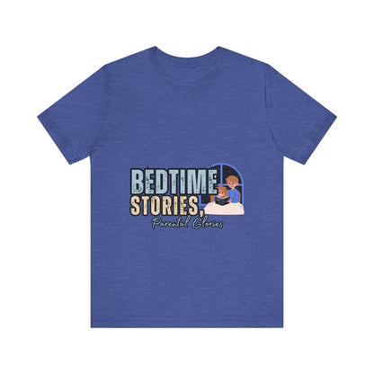 Bedtime Stories Unisex Tee, Cozy Sleep Shirt, Gift for Parents, Family Storytime T-shirt, Book Lovers Apparel