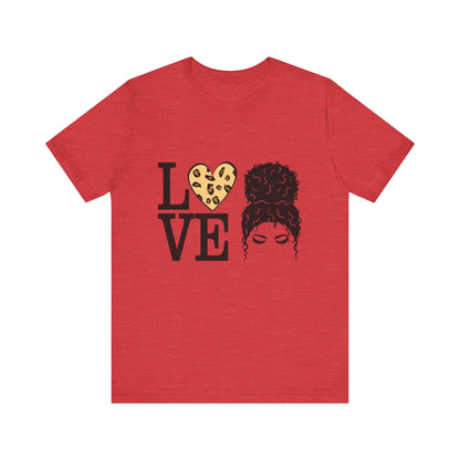 Love Print Girl Tee, Cute Gift for Dates, Casual Everyday Wear, Valentine's Day Top, Unique Fashion Statement for Ladies