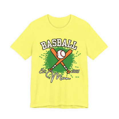 Baseball Mom Unisex Jersey Tee - Soft Cotton Shirt for Sports Enthusiasts, Great Gift for Mother's Day, Game Day Apparel, Team Spirit Wear
