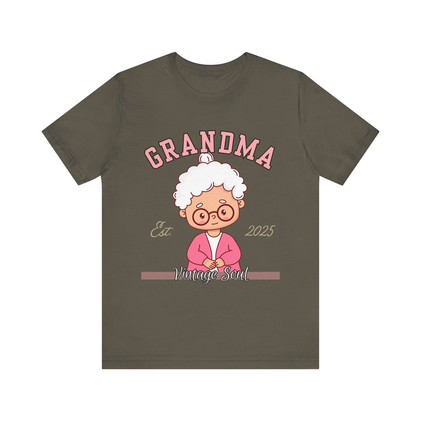 Vintage Grandma Unisex Tee - Perfect for Grandparents Day, Birthday Gift, Family Reunion Shirt, Cute Cartoon Design, Fun Casual Wear