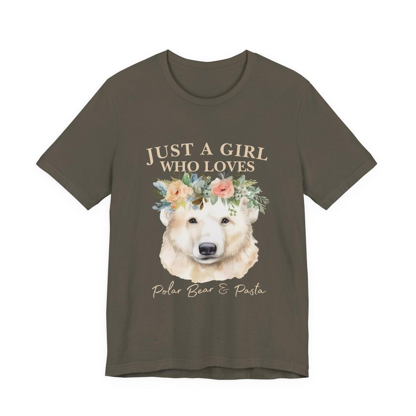 Just a Girl Who Loves Polar Bears Tee, Cute Animal Lover Gift, Nature Tee, Casual Wear, Eco-friendly Shirt, Pet Lover Apparel