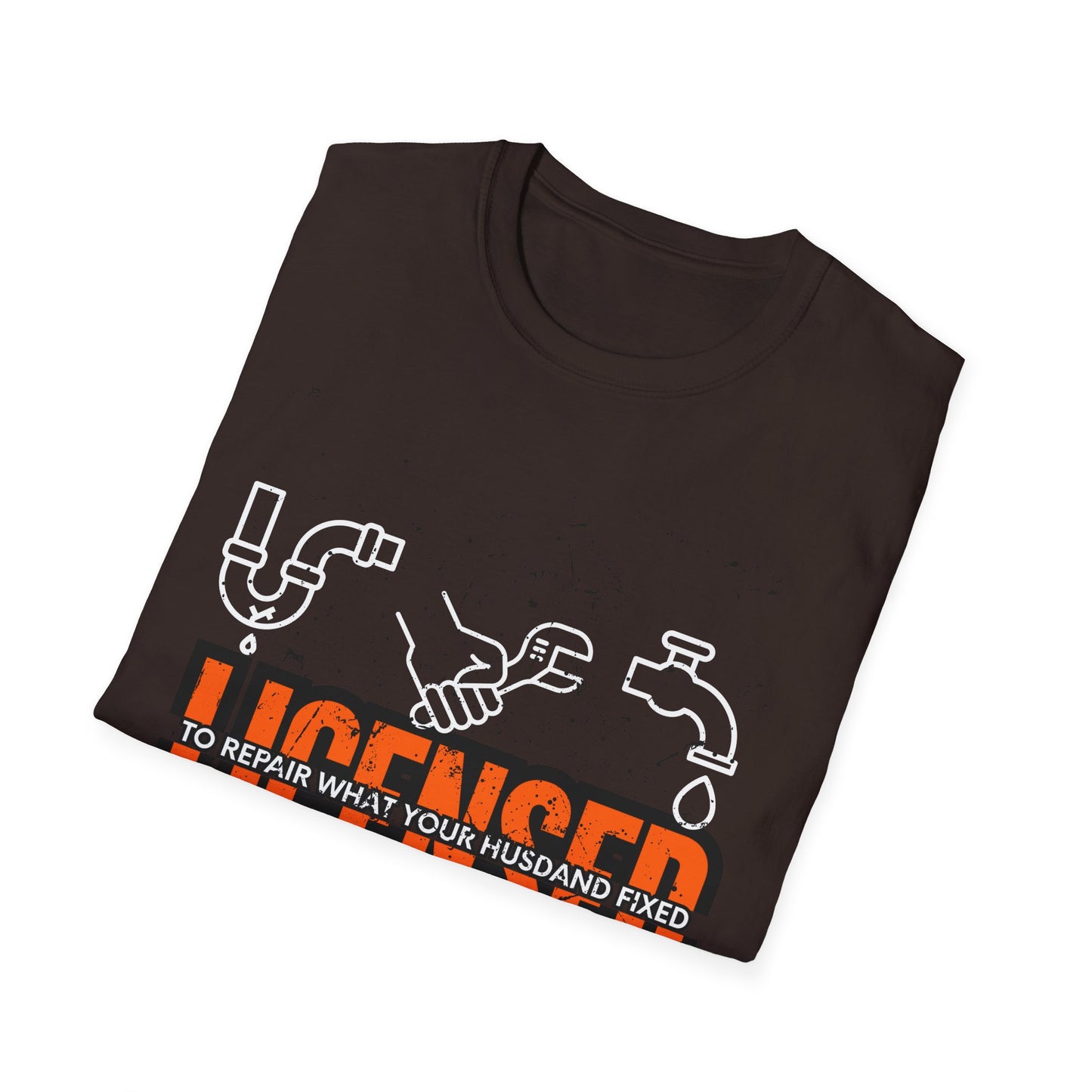 Licensed Repair Humor Unisex T-Shirt, Funny Gift for Handyman, Plumbing Lover, Homeowner Gift, Plumber T-shirt