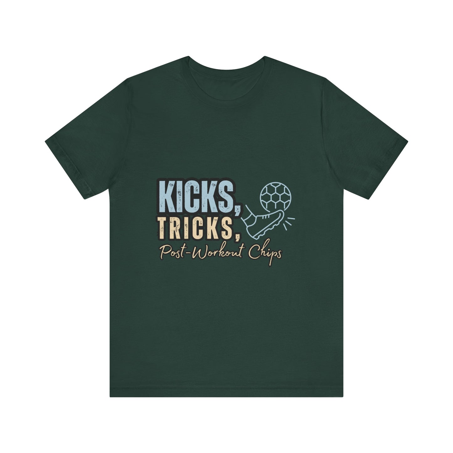 Playful Graphic Tee for Fun Lovers, Kicks Tricks T-Shirt, Unisex Casual Wear, Perfect Gift for Friends, Ideal for Parties, Celebrations